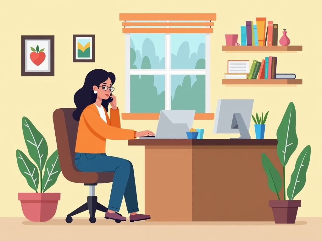 Daycare staff talking on the phone to a daycare liability insurance agent