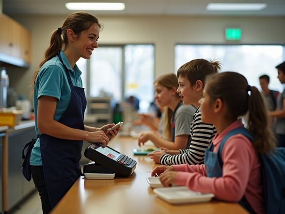 Students using their school lunch account